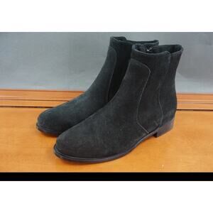 La Canadienne Sophie Ankle Bootie Women's 8.5 Black Suede Casual Pull On Zip